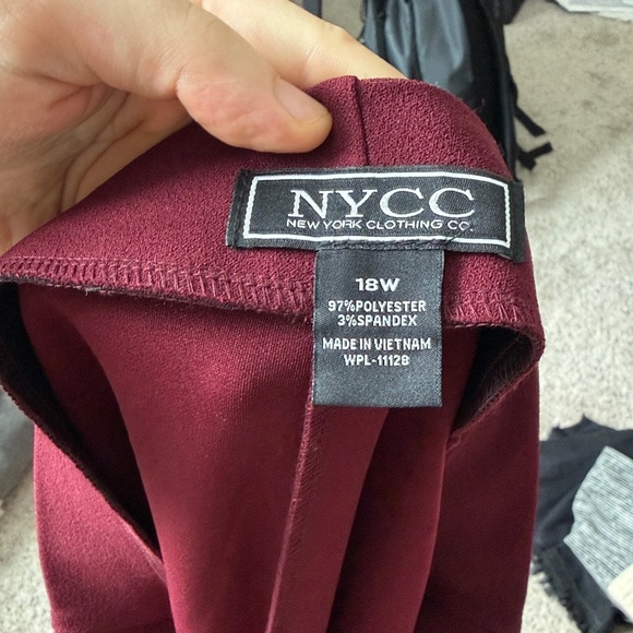 NYC Women’s Deep Red Dress Pants - Picture 4 of 5